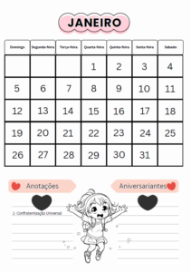 calendário grátis 2025